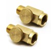 2pcs Brass In-Line Air Flow Regulator Adjustable 1/4" NPT Male
