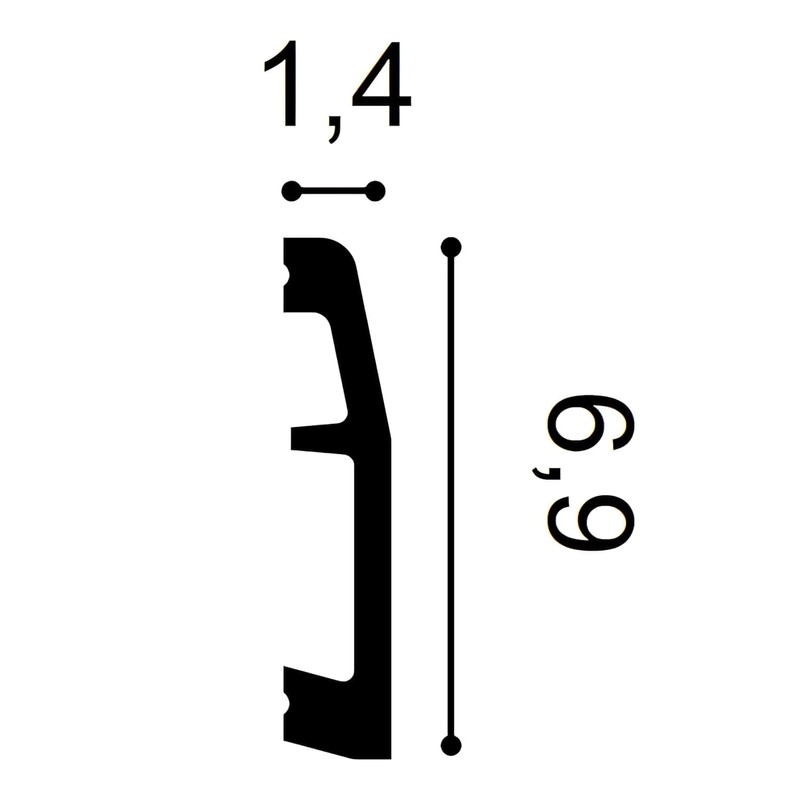 Orac Decor SX125 AXXENT skirting panel moulding 2 m