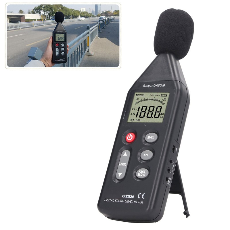 Noise Tester Sound Level Meter High Accuracy Large LCD Screen