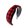 Ellas Buffalo Plaid Headbands Set Of Two Black White Red