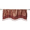 Madison Park Aubrey Jacquard Window Rod Pocket Valance with Beads,