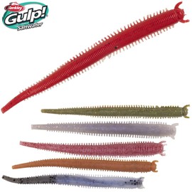 BERKLEY Gulp Scented Saltwater Fat Hollow Sandworm Soft Bait 4" Pack of 10