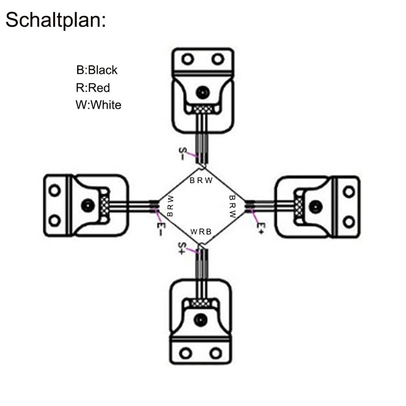 Heevhas 8 pieces half bridge weight sensor, 3 wire body