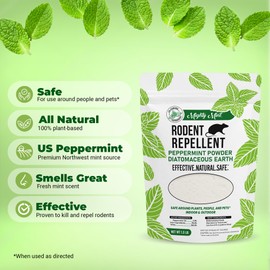 Mighty Mint Rodent Repellent Pest Control, Diatomaceous Earth Peppermint Pest Powder, 1 lb