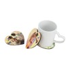 MR.R 10 Heart Shape MDF Coasters, Raw Wood Back Hardboard