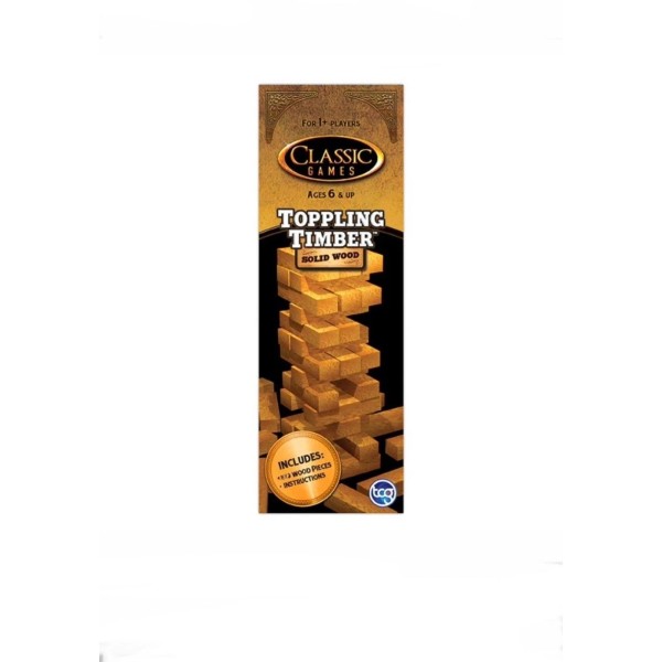 GAME Toppling Timber Wood Block Game Solid Wood 39 Wood