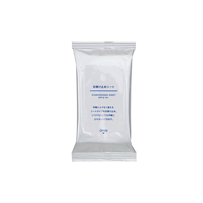 MUJI Sunscreen Sheet, 12 Sheets, 5.9 x 7.9 inches (150