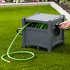 Suncast Garden Hose Hideaway Storage Reel Box, Cyberspace Grey –
