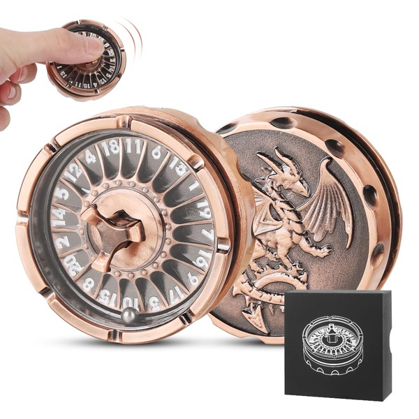 DND Dice Set with Mini Roulette Wheel – Metal D20