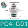 10-Pack PC4-M5 304 Stainless Steel Pneumatic Quick Connect Fittings