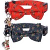 Lamphyface Christmas Cat Collar Breakaway with Cute Bow Tie and