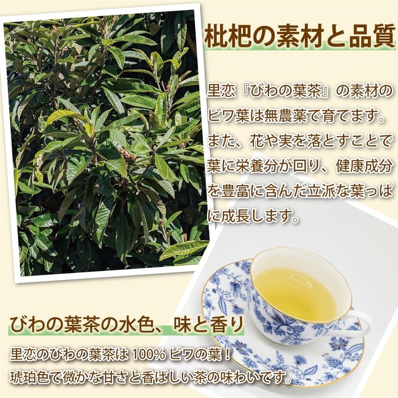 Satoren Loquat Leaf Tea, Made in Japan/Tokushima, 100% Loquat Leaf