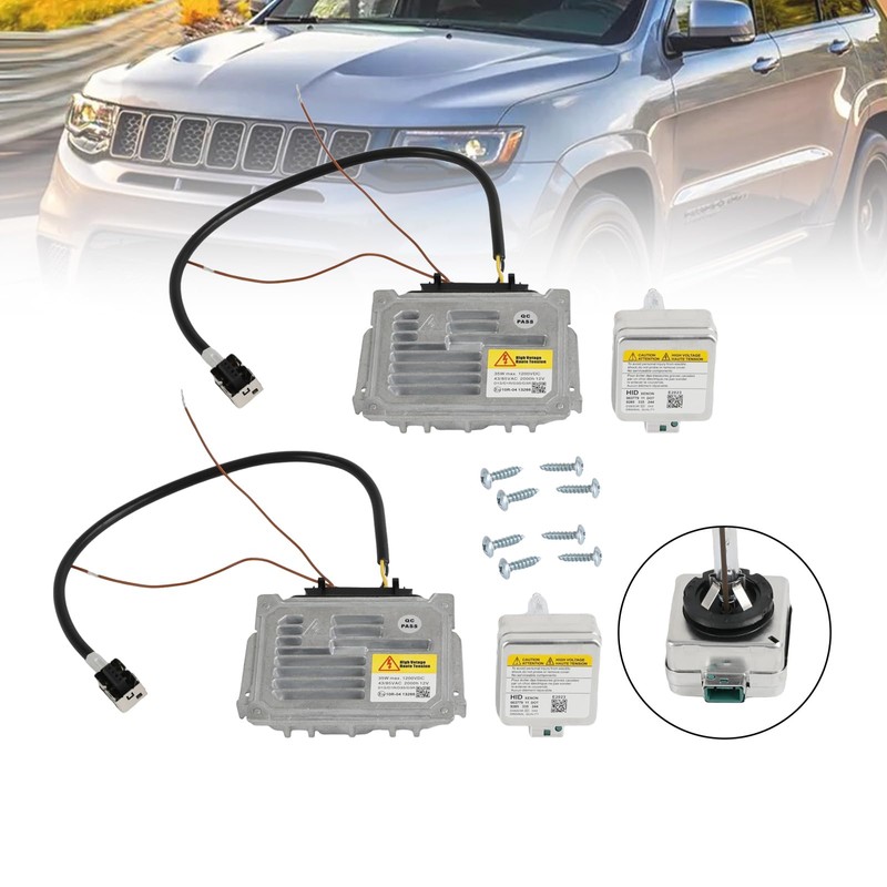 Areyourshop 2X Headlight Ballast & D3S Bulb Wire Control Unit
