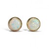 Kathy Bankston Handmade Opal Stud Earrings in 14k Gold Fill,