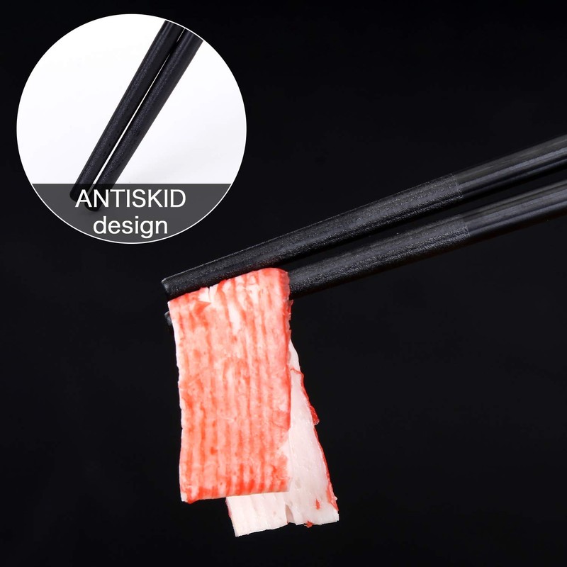 HuaLan Reusable Fiberglass Chopsticks Dishwasher-Safe Chopsticks Non-Slip Design Chop Sticks