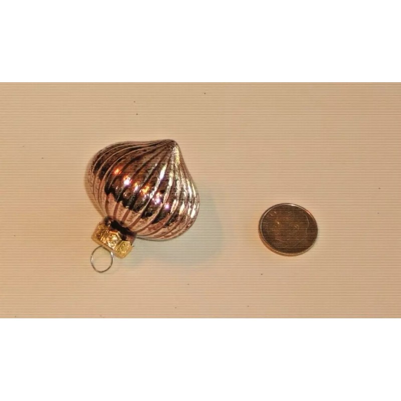 Unbranded Glass Christmas Mini Ornaments Silver Forest Round Finial Star