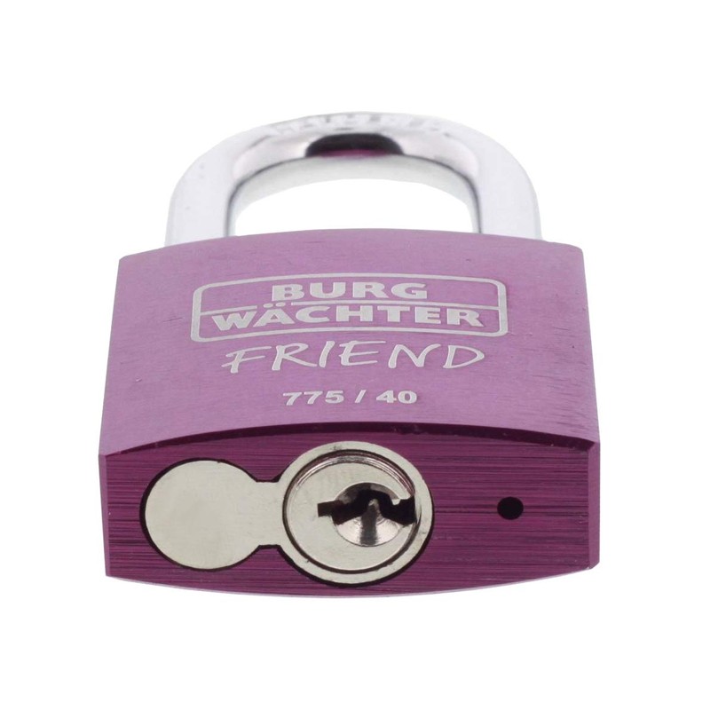 BURG-WÄCHTER Cylinder Padlock 775 40 Friend 35 Green, Aluminium, Purple