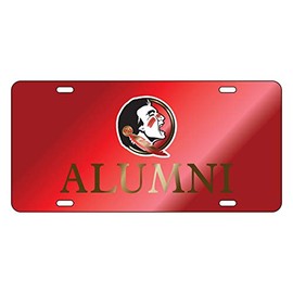 FLORIDA STATE Seminoles Laser Cut Inlaid Mirrored Gold Alumni Plate
