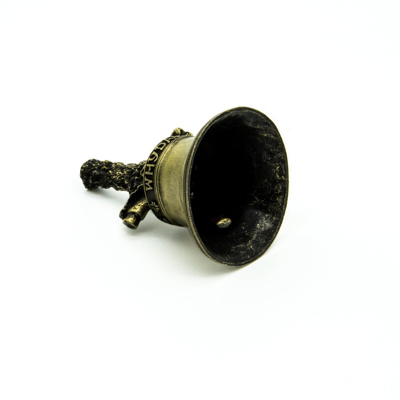 Whydah Pirate Ship Bell, Antique Gold and Black Finish, Elegant