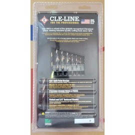 CLE-LINE 15 Piece Black And Gold Drill Bit Set #C18131 MADE IN USA Brand New