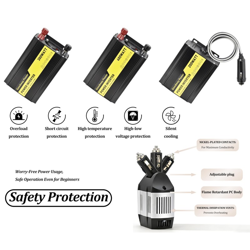 Goodway Power Compact and Lightweight Modified sine Wave Power Inverter