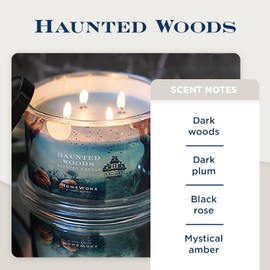 HomeWorx by SLATKIN + CO. Candle- Haunted Woods, 18 oz. Premium Scented Candle - 30-55 Hours Burn Time