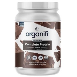 Organifi Complete Protein Chocolate Flavor- Organic Vegan Plant Based- 30 Serv.