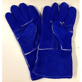 SomerFire Extra Thick Blue Heat Resistant Fireplace Stove Woodburner Gauntlet Fireside Gloves XL