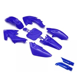 PCC Blue Plastics + Fork Guards for XR50 Dirt Bike CRF50 COOLSTER QG-213A PS04+PS11