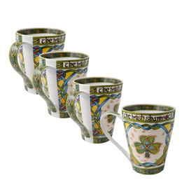 Royal Tara Ceramic Irish Shamrock Mug - Irish Weave Kitchenware Housewarming Gift Bone China - Set of Irish Cups (4, 380 ML/13fl oz)