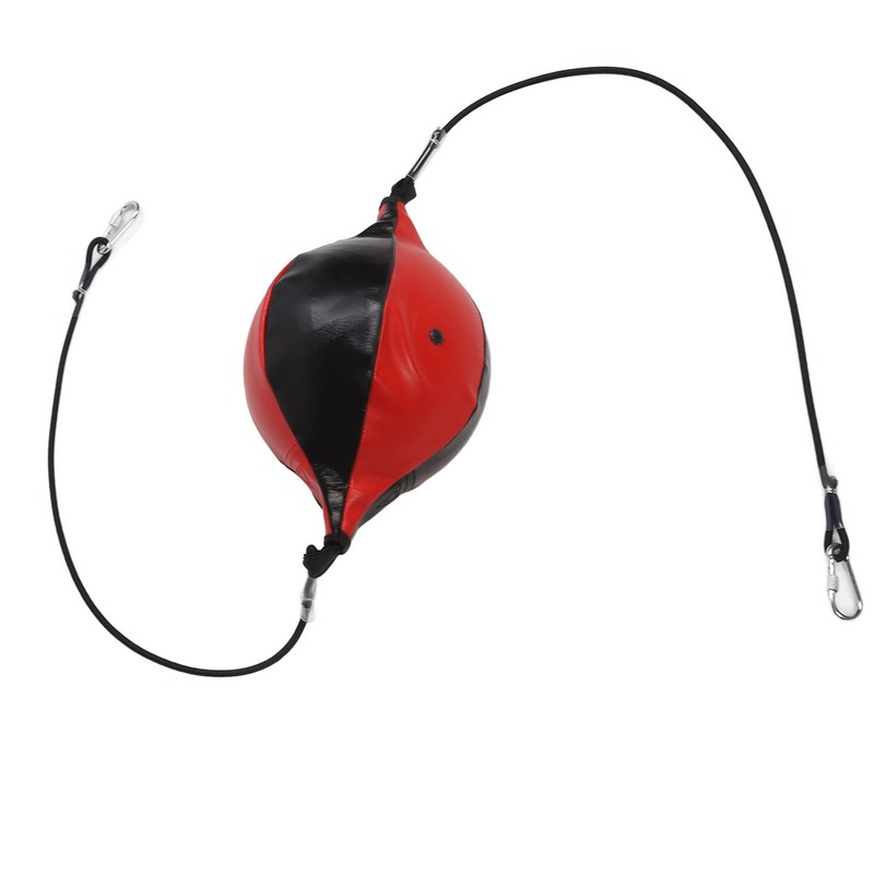 Double End Punching Ball with Adjustable Cord Inflator PU Leather