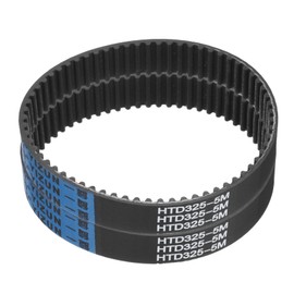 sourcing map 2pcs HTD-5M Rubber Timing Belt 65 Teeth, 325mm Pitch Length x 20mm Width x 3.6mm Height, Closed Loop Pulley Timing Belt