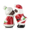 African American Mr. & Mrs. Santa Claus Kissing Salt and Pepper Shaker Set