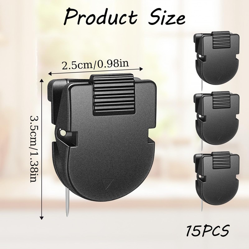 Xelsluthe 15 PCS Cubicle Clips for Fabric Walls, Cubicle Pins,