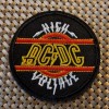 Unbranded AC/DC ACDC (band) Round High Voltage Embroidered Patch Iron-On