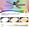 KNUN 56 inch Ceiling Fans with Lights,Brown Flush Mount Ceiling
