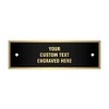 Engraved Metal Plate - Black with Gold Text and Border, 3.25â x 1â Customized Brass Engraving Included