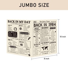 HOMANGA 40th Birthday Card for Men and Women, 40th Birthday Gifts for Women and Men, 40th Bday Card for Wife Husband, Big 40 Year Birthday Card, Vintage Style 8x10 Inch