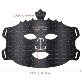 LED Light Facial Mask, 7 Colors Silicone Face Mask with Eye Pad, Professional Facial Skin Care Mask, Skin Care Tool for Home Use