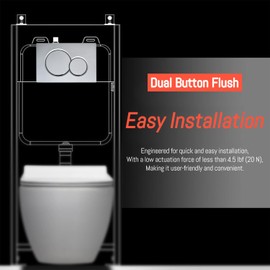 Stylish Dual Button Flush Plate Compatible with Geberit 115.770.21.5 Actuator Plate, Hidden Toilet Frame 115.770.46.5 Use for Concealed Cistern UP300 / UP320 / UP720 (Chrome)