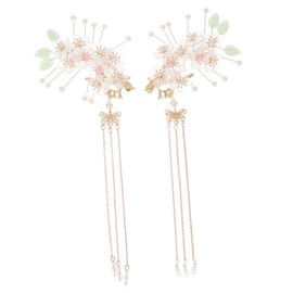 TOVINANNA Unique Vintage Chinese Hair Clip Flower Tassel Hairpin Headdress Fashion Accessory for Daily Wear Parties Events