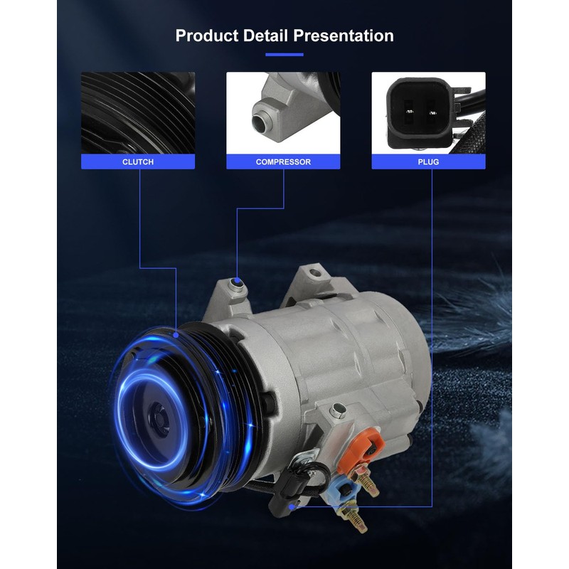 ECCPP A/C Compressor with Clutch Fit for Ford Explorer for