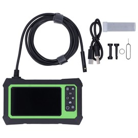 Dual Lens Industrial Endoscope ABS 1080P Digital Inspection Camera Waterproof Industrial Borescope Green 7m