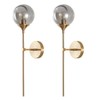 BOKT Brushed Brass Gold Wall Mounted Sconce Set of 2