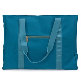 Badgley Mischka Nylon Weekender Travel Tote Bag | Lightweight Packable Travel Bag (Aqua)