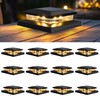 TW SHINE Solar Post Cap Lights Outdoor, 12 Pack Waterproof