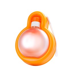 Foldable Pet Outdoor Camping Drinking Water Bottle Dog Cat Travel Portable Water Dispenser Small Large Capacity (Sunset Orange, Small)