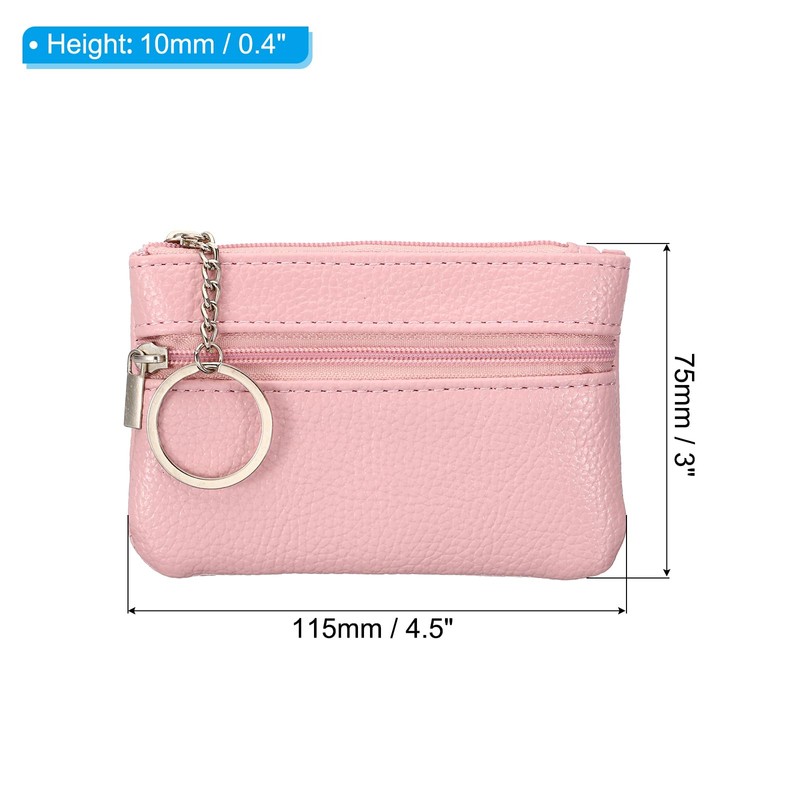 PATIKIL 4.5" x 3" Coin Purse Pouch Leather Coin Purse