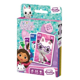 Shuffle Gabby and the Magic House, 4 Games in 1 - 7 Families, Couples, Action and Battles - Card Game for Children & Family - from 4 Years