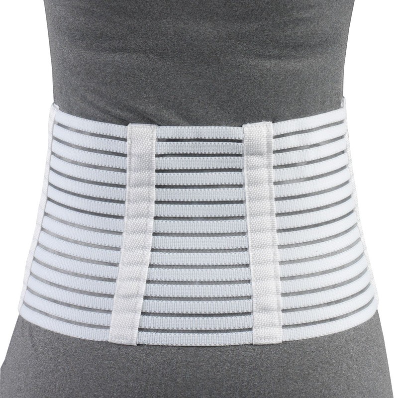 OTC Lumbosacral Support, 7-inch Lower Back, Lightweight Compression, Elastic, White,